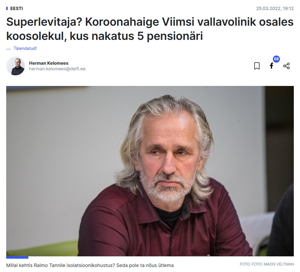 Covidi levitaja Raimo Tann